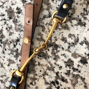 Gucci Black Leather & Gold Horsebit Belt XS